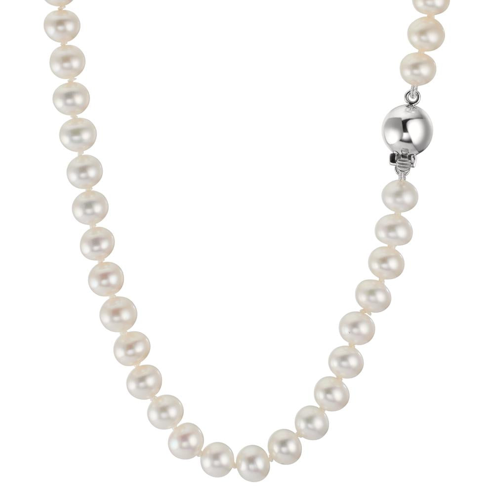 Necklace 18k White Gold Freshwater pearl 5-6 mm 45 cm