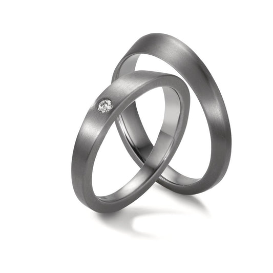 Wedding Ring Tantal 999 Diamond 0.03 ct, w-si