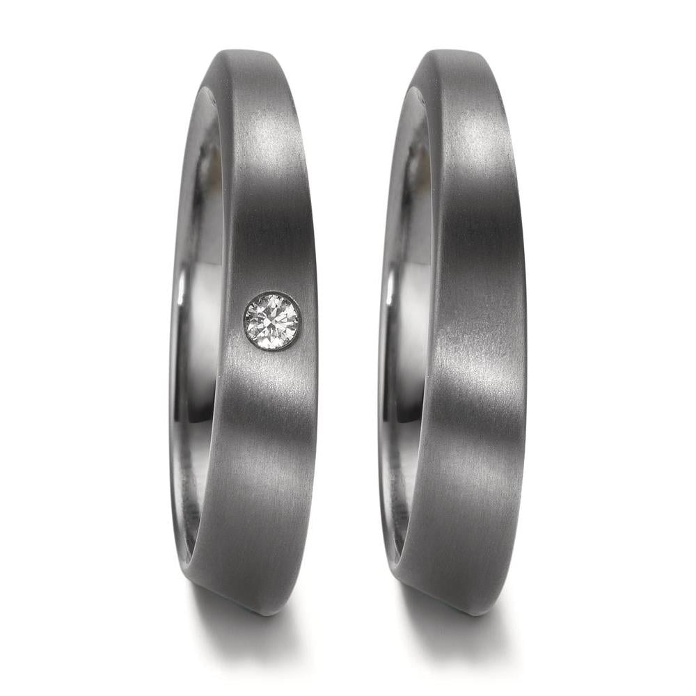 Wedding Ring Tantal 999 Diamond 0.03 ct, w-si