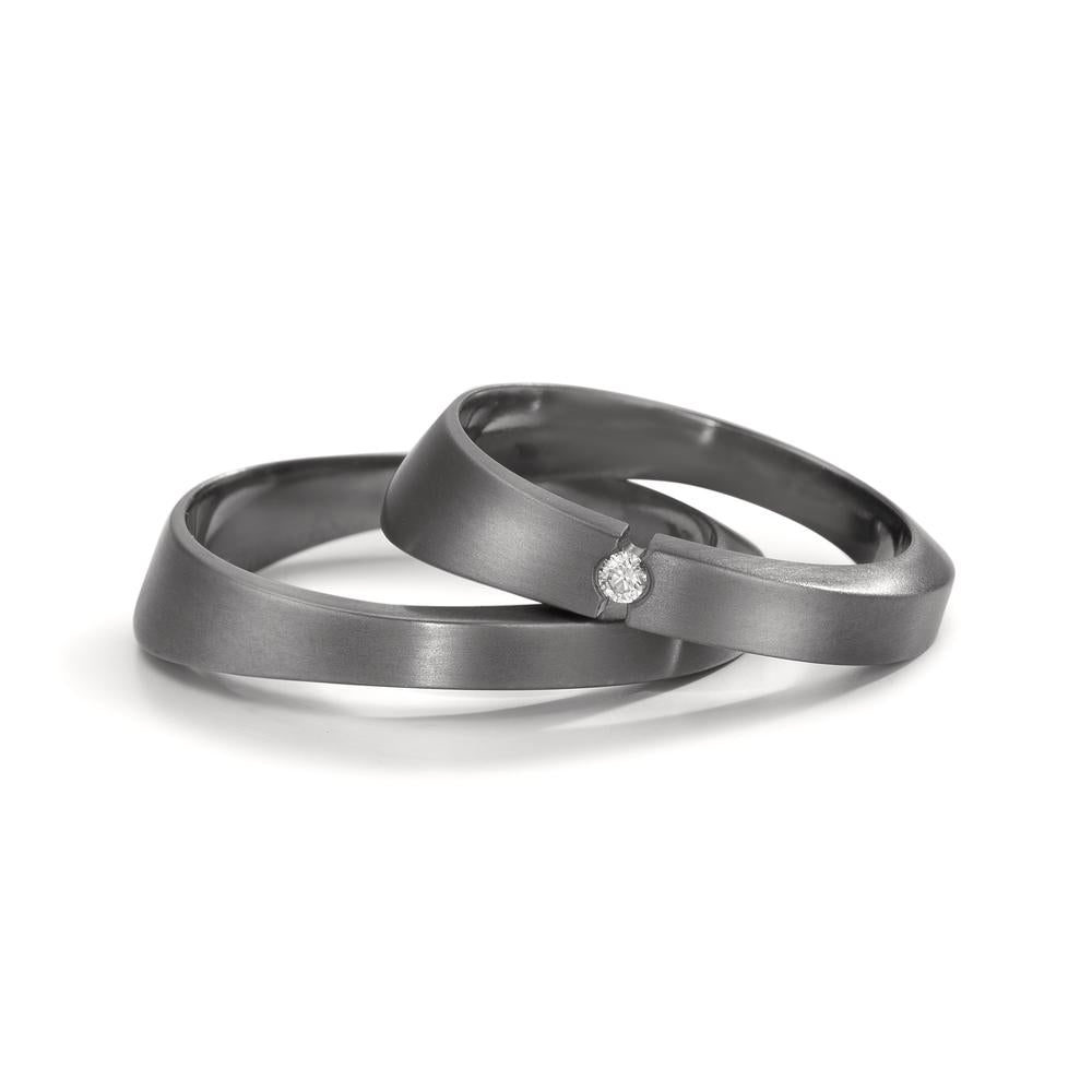 Wedding Ring Tantal 999 Diamond 0.03 ct, w-si