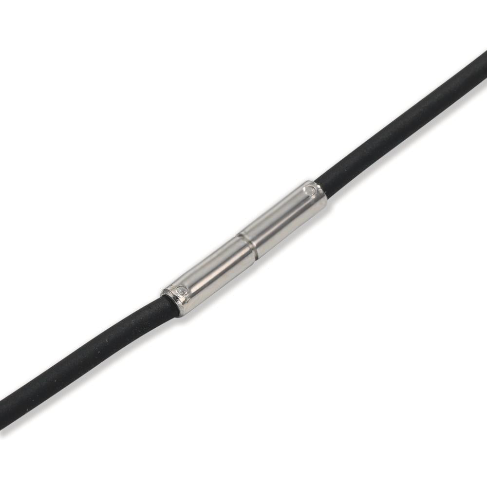 Cord necklace Silicone, Stainless steel 45 cm