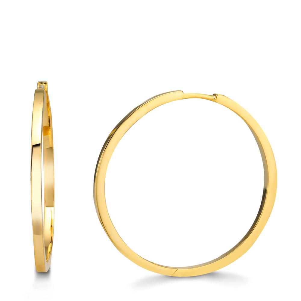 Hoop earrings Silver Yellow Gold plated