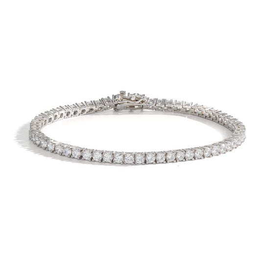 Bracelet Silver Zirconia Rhodium plated 19 cm
