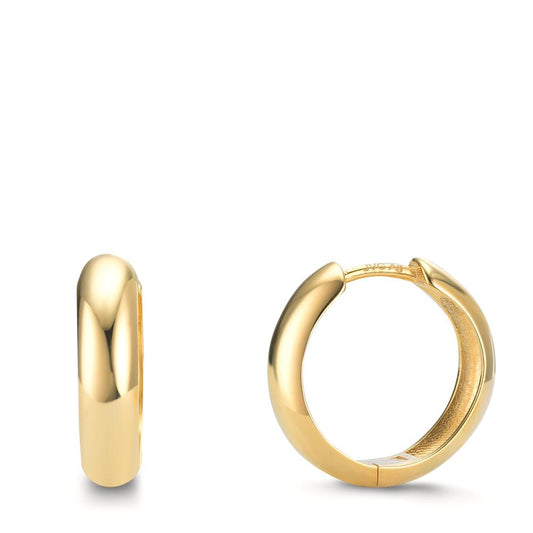 Hinged hoop Silver Yellow Gold plated
