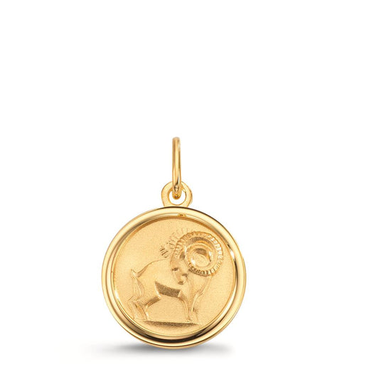 Engravable pendant 9k Yellow Gold Ø12 mm