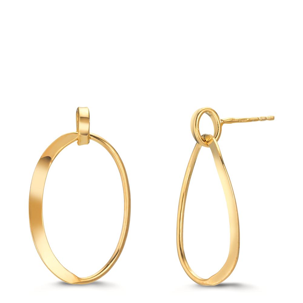 Drop Earrings Silver Yellow Gold plated