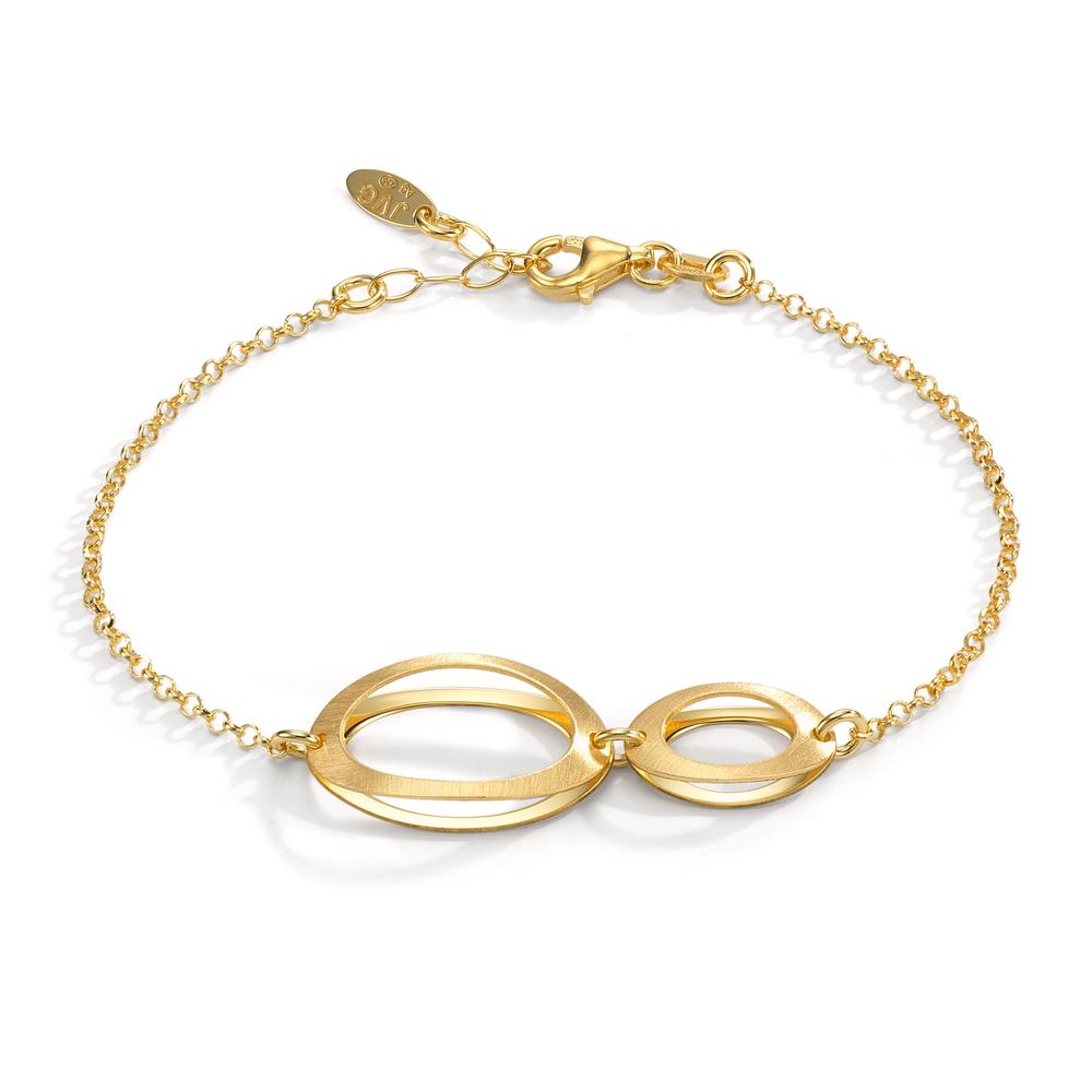 Bracelet Silver Yellow Gold plated 17-19 cm