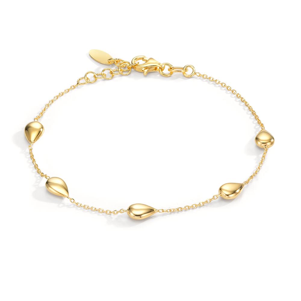Bracelet Silver Yellow Gold plated 17-19 cm