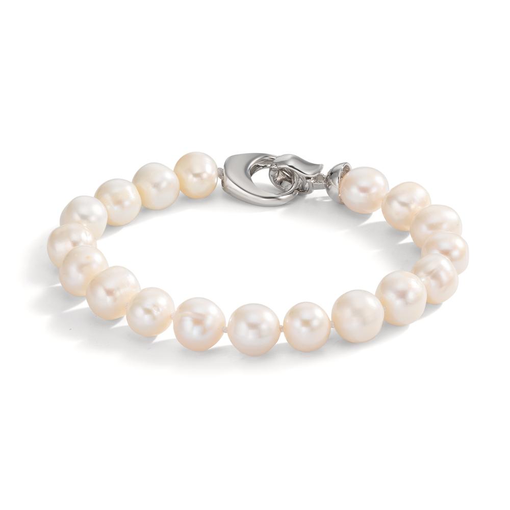 Bracelet Stainless steel Freshwater pearl 8.5-9 mm 19.5 cm