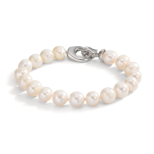 Bracelet Stainless steel Freshwater pearl 8.5-9 mm 19.5 cm