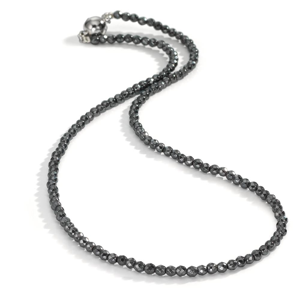 Necklace Stainless steel Hematite 3 mm 42 cm