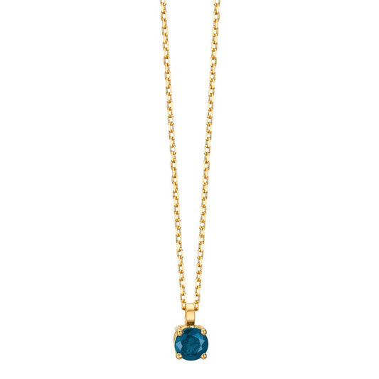 Necklace 18k Yellow Gold Sapphire 0.28 ct 42 cm
