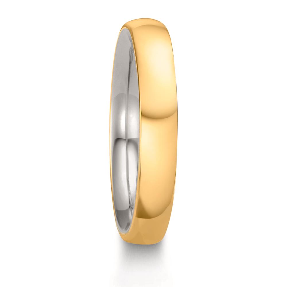 Wedding Ring 18k Yellow Gold, Platinum 950