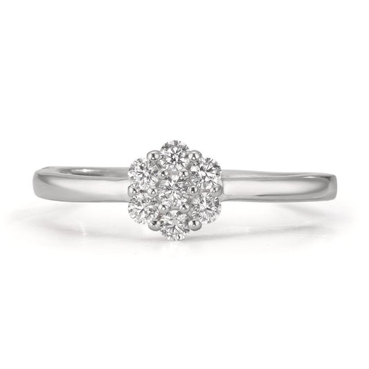 Ring Silver Zirconia 7 Stones Rhodium plated