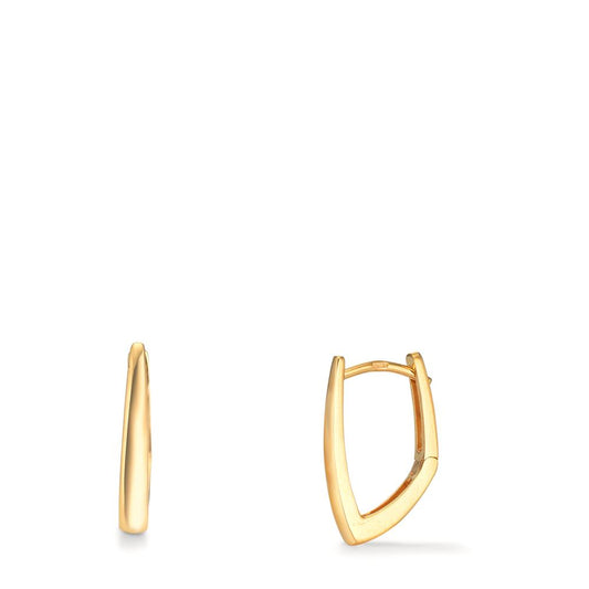 Hinged hoop Silver Yellow Gold plated