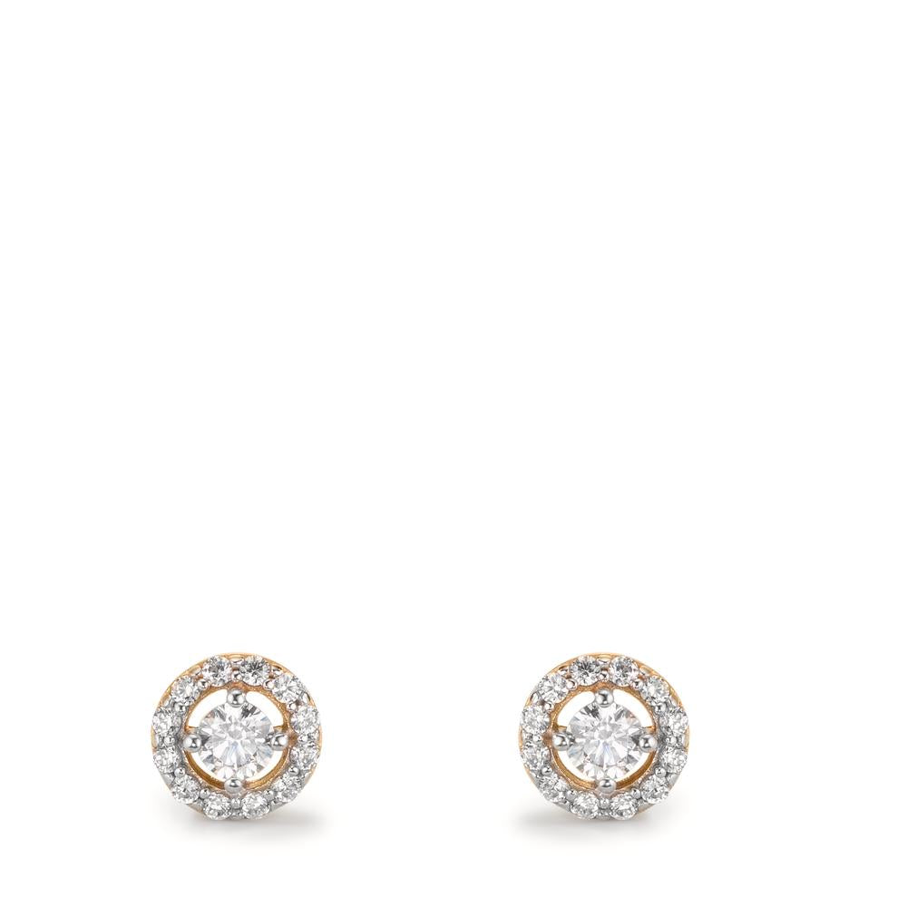 Stud earrings 9k Yellow Gold Zirconia Ø5.5 mm