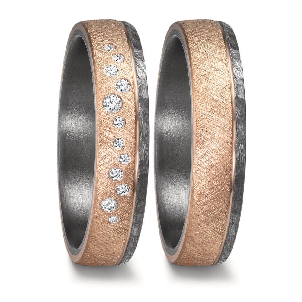 Wedding Ring Tantal 999, 14k Rose Gold