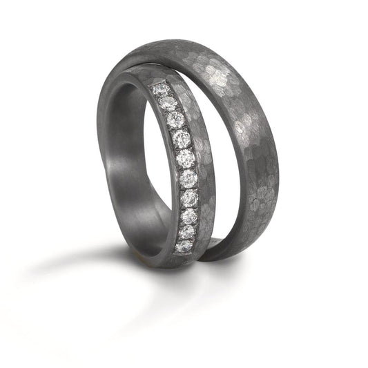 Wedding Ring Tantal 999 Lab-grown Diamond 0.25 ct, 10 Stones, tw-vsi