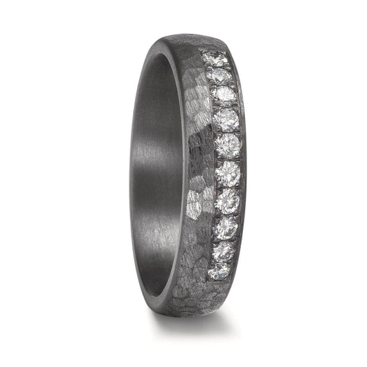 Wedding Ring Tantal 999 Lab-grown Diamond 0.25 ct, 10 Stones, tw-vsi