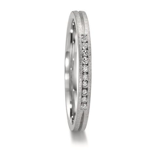 Wedding Ring Platinum 950 Diamond 0.075 ct, 10 Stones, w-si