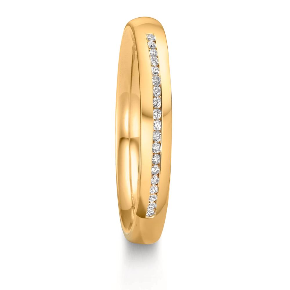 Wedding Ring 18k Yellow Gold Diamond 0.095 ct, w-si