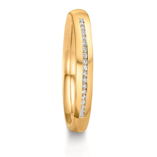 Wedding Ring 18k Yellow Gold Diamond 0.095 ct, w-si