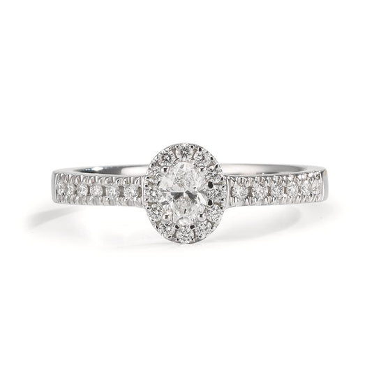 Ring 18k White Gold Diamond 0.37 ct, w-si